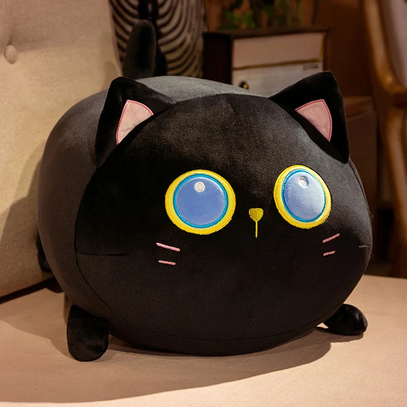 Giant Black Cat Plush Toy - Nap Time Companion