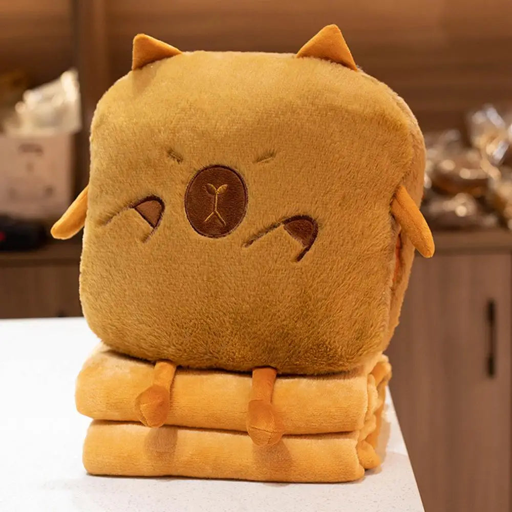 Cute Capybara Plush Pillow with Soft Throw Blanket | Adorbs Plushies