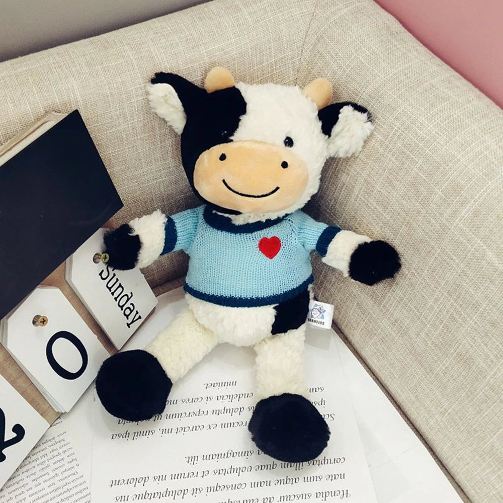 Soft Plushie Cow Toy | Stuffed Animal Milk Cattle Doll for Kids | Adorbs Plushies