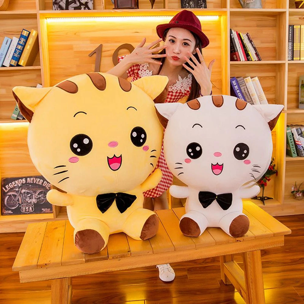 Big Face Cat Plushie | Cute Smiling Stuffed Cat Toy | Adorbs Plushies