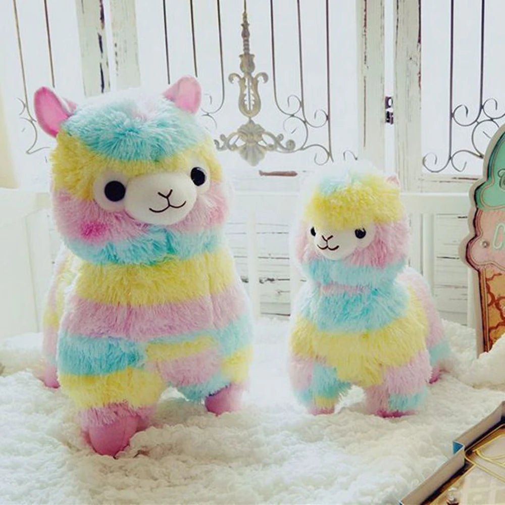 Colorful Alpaca Plush Doll | Soft Cotton Stuffed Animal for Kids | Adorbs Plushies