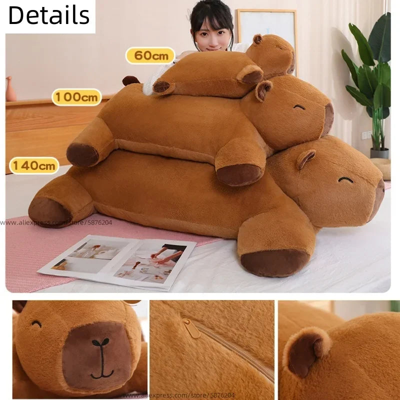 Capybara Plush Floor Cushion Sofa for Kids - Stuffed Animal Mat | Adorbs Plushies