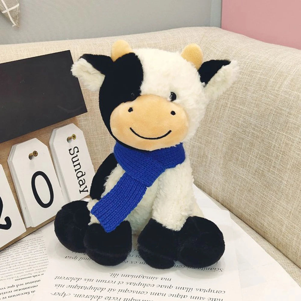 Soft Plushie Cow Toy | Stuffed Animal Milk Cattle Doll for Kids | Adorbs Plushies