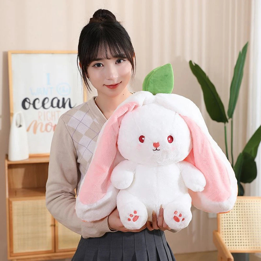 Kawaii Bunny Plush Toy | Cute Strawberry & Carrot Stuffed Animal | Adorbs Plushies