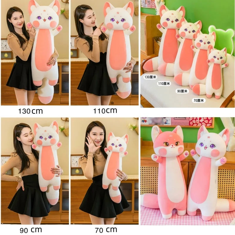 Giant Kawaii Cat & Fox Plush - Fairy Tale Hug Pillow | Stuffed Animals & Plushies | Adorbs Plushies