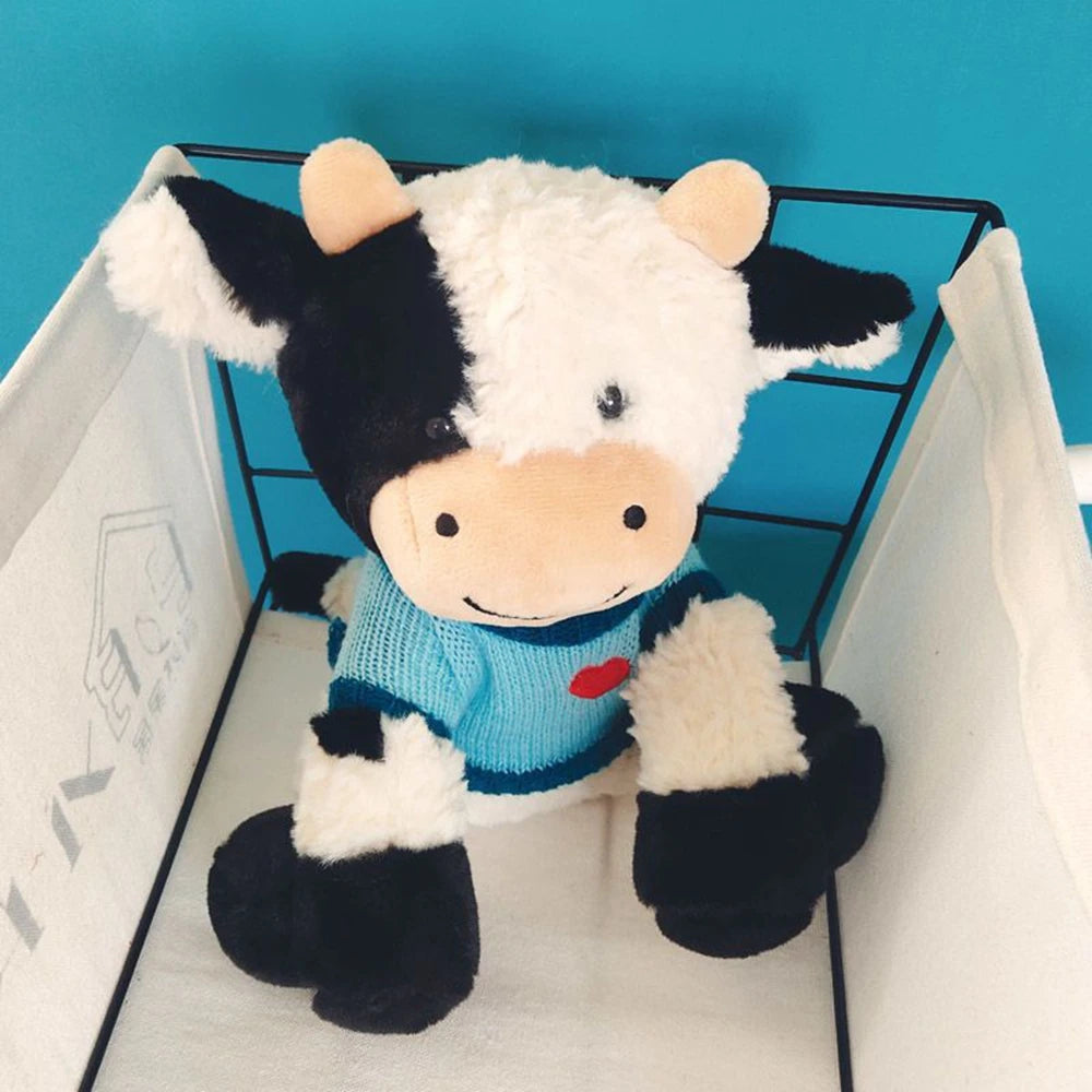 Soft Plushie Cow Toy | Stuffed Animal Milk Cattle Doll for Kids | Adorbs Plushies