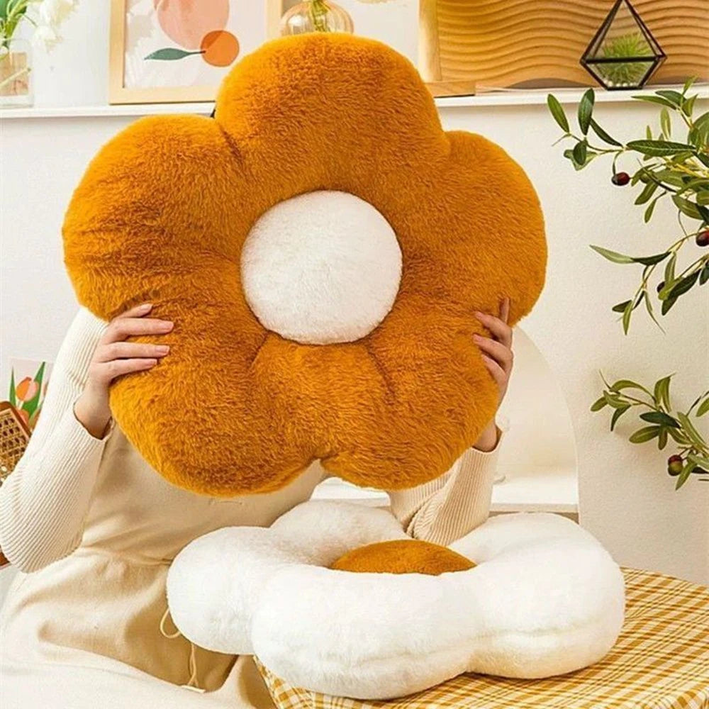 Sunflower Plush Cushion | Soft Stuffed Sofa Pillow for Kids | Adorbs Plushies