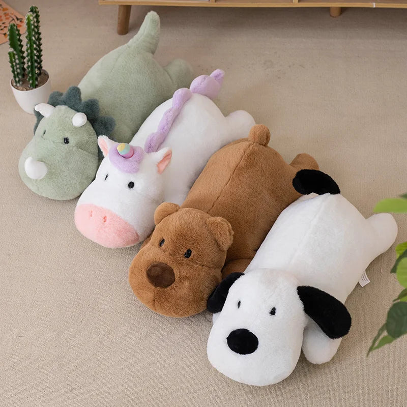 Green Triceratops Dinosaur Plush Toy - Soft Lying Animal | Stuffed Animals & Plushies | Adorbs Plushies
