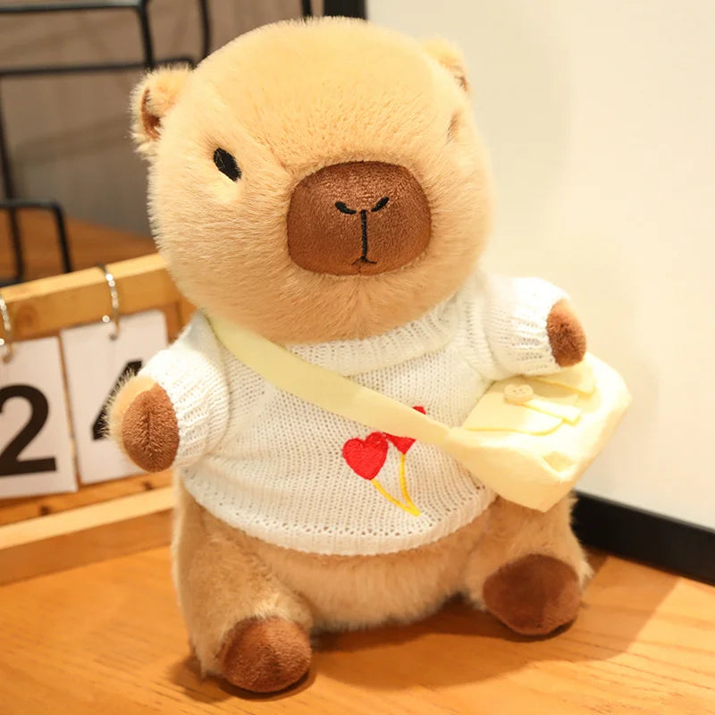 Dress Up Capybara Plush Toy - Sweater Suit Stuffed Doll