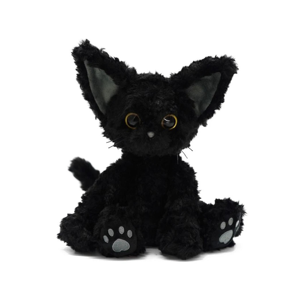 Black Cat Plushie with Big Eyes | Cute Stuffed Animal | Adorbs Plushies