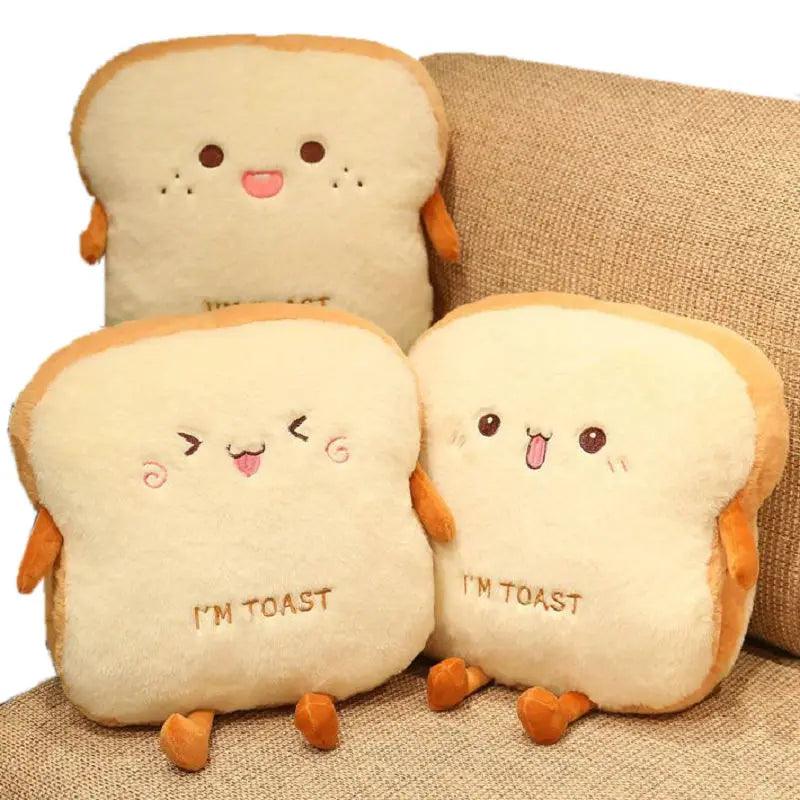Plush Toast & Hot Dog Pillow - Food-themed Kids' Decor | Stuffed Animals & Plushies | Adorbs Plushies