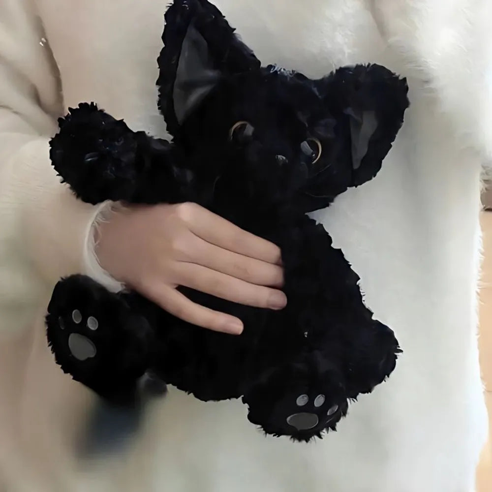 Black Cat Plushie with Big Eyes | Cute Stuffed Animal | Adorbs Plushies