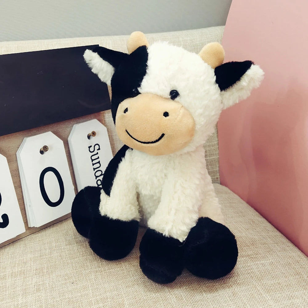 Soft Plushie Cow Toy | Stuffed Animal Milk Cattle Doll for Kids | Adorbs Plushies