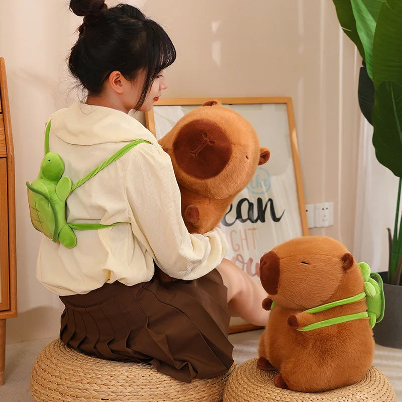 Capybara Plush Toy with Turtle Backpack and other Accessories | Adorbs Plushies