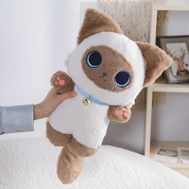 Siamese Kitten & Husky Plush - Kawaii Animal Cushion