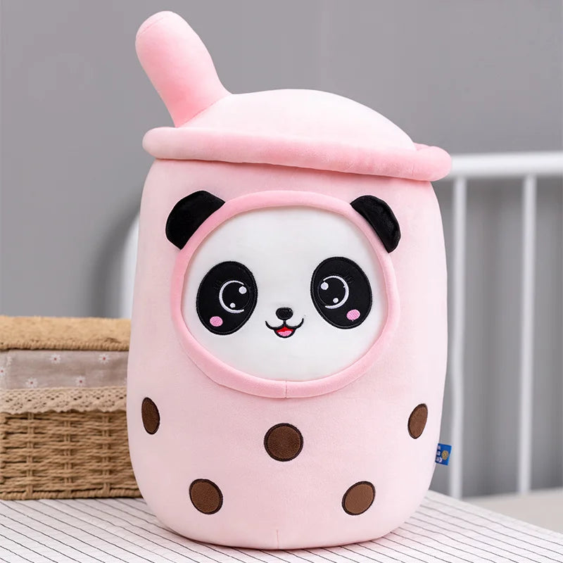 Boba Milk Tea Cartoon Plushie - Cute Strawberry Pillow | Stuffed Animals & Plushies | Adorbs Plushies