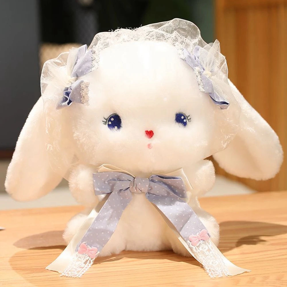 Kawaii Lolita Rabbit Plush Toy | Cute Hair Accessories Bow Lace | Adorbs Plushies