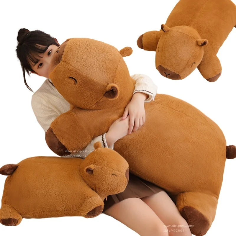 Capybara Plush Floor Cushion Sofa for Kids - Stuffed Animal Mat | Adorbs Plushies