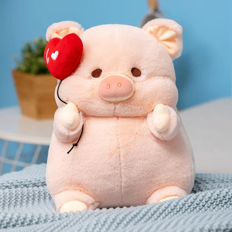 Valentine Pink Pig Plushie - Cuddly Red Heart Toy | Stuffed Animals & Plushies | Adorbs Plushies