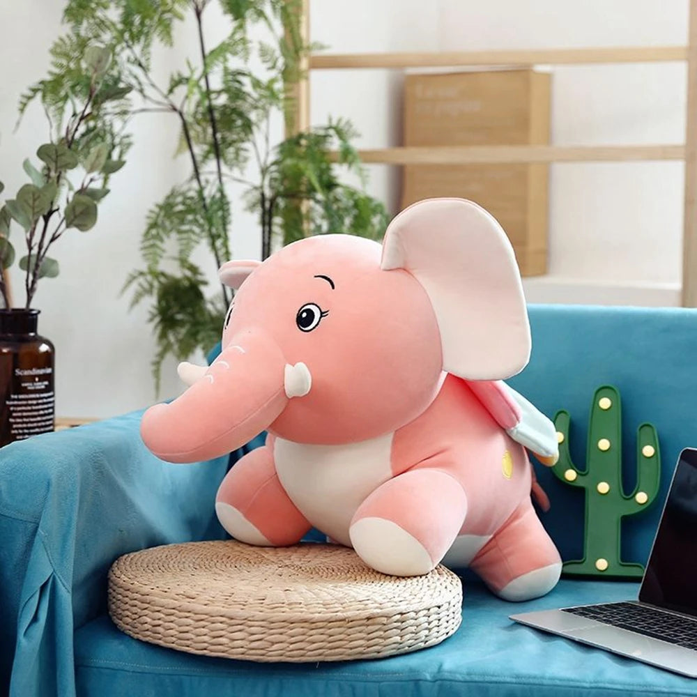 Elephant Plushie with Colorful Wings | Stuffed Animal for Children | Adorbs Plushies