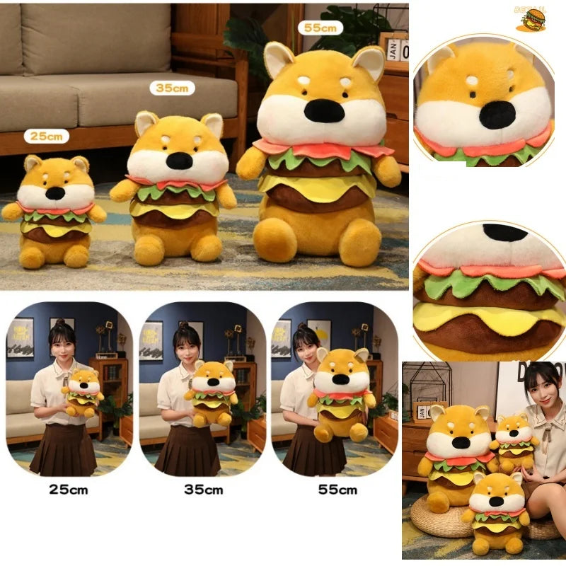 Hamburger Capybara & Food Plushie - Unique Cushion Toy | Stuffed Animals & Plushies | Adorbs Plushies