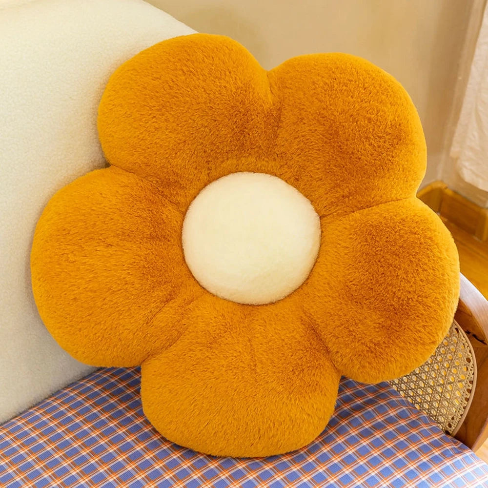 Sunflower Plush Cushion | Soft Stuffed Sofa Pillow for Kids | Adorbs Plushies