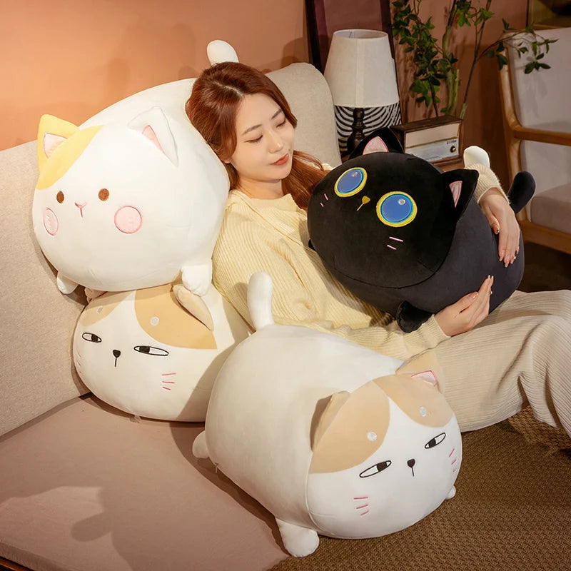 Giant Black Cat Plush Toy - Nap Time Companion | Stuffed Animals & Plushies | Adorbs Plushies