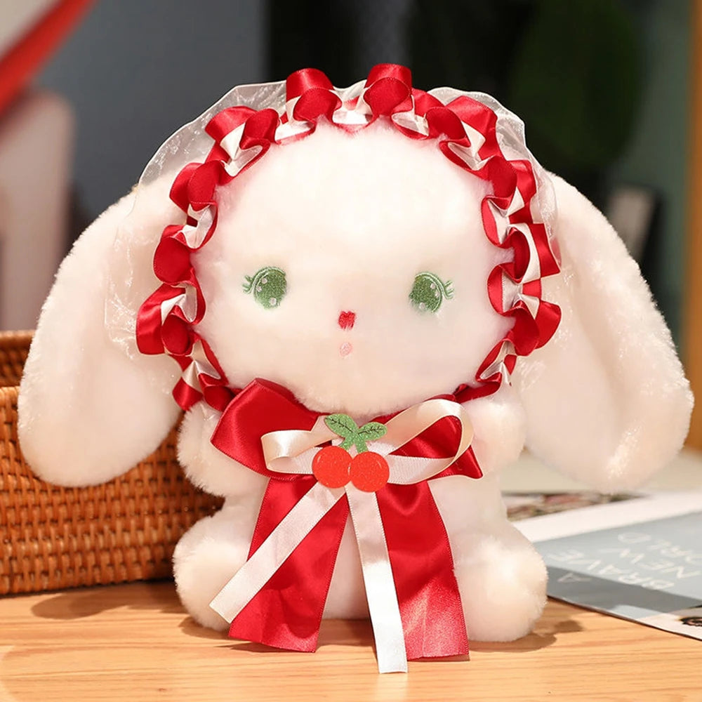 Kawaii Lolita Rabbit Plush Toy | Cute Hair Accessories Bow Lace | Adorbs Plushies