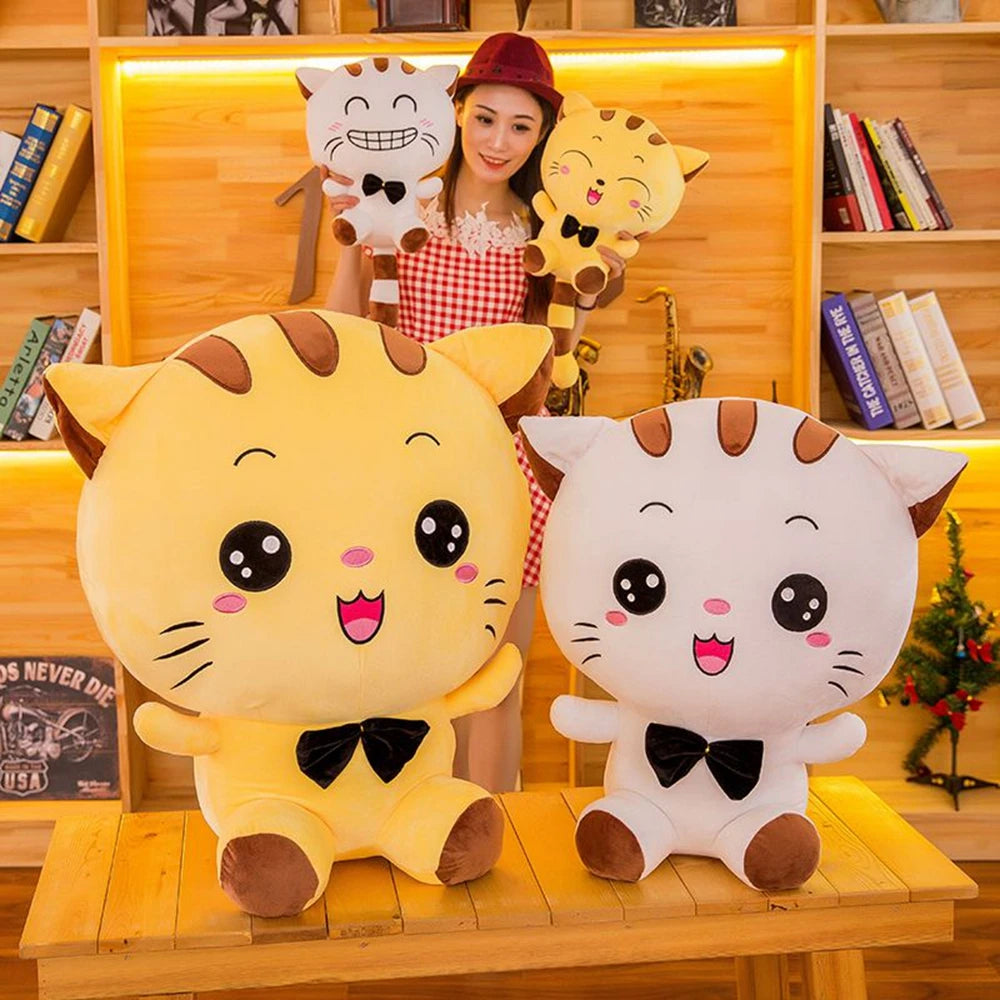 Big Face Cat Plushie | Cute Smiling Stuffed Cat Toy | Adorbs Plushies