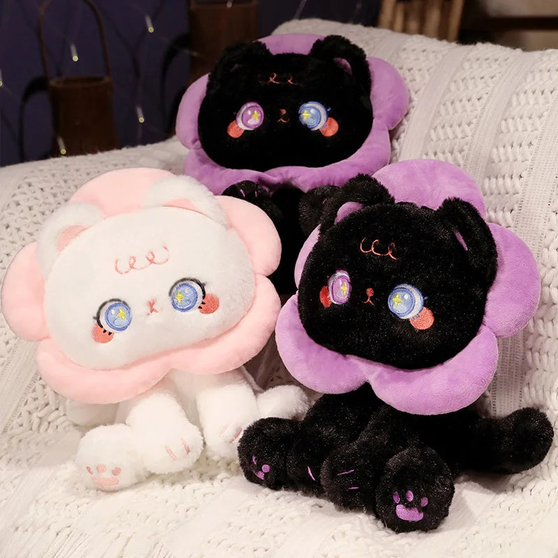 Flower Loop Cat Plush Toy - Dark Punk Style Kitten Gift | Stuffed Animals & Plushies | Adorbs Plushies