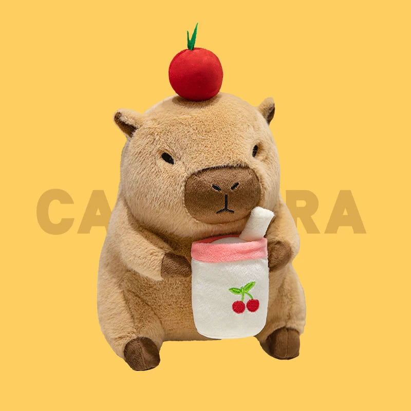 Cute Capybara Graduate Plushie with Bubble Tea | Adorbs Plushies