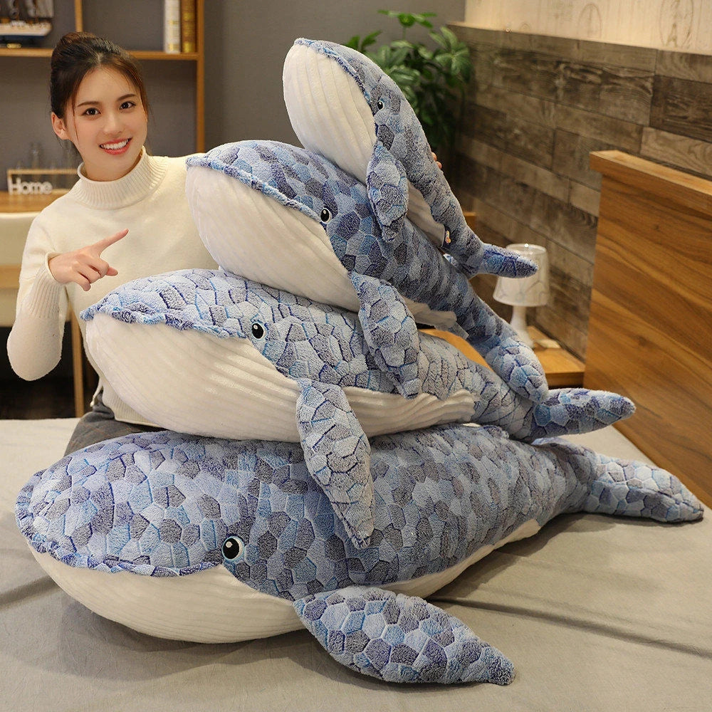 Cotton Whale Plush | Soft Sea Creature Throw Pillow | Adorbs Plushies