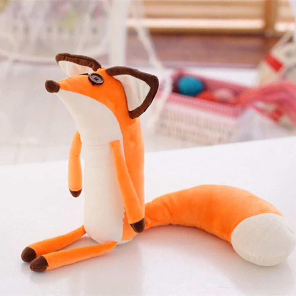 Cute Prince Little Fox Plush Toy | Orange Long Fox Girl Heart Doll | Adorbs Plushies