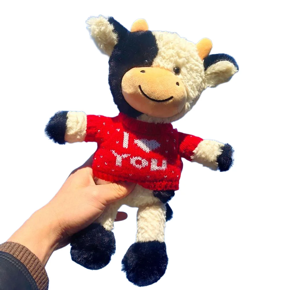 Soft Plushie Cow Toy | Stuffed Animal Milk Cattle Doll for Kids | Adorbs Plushies