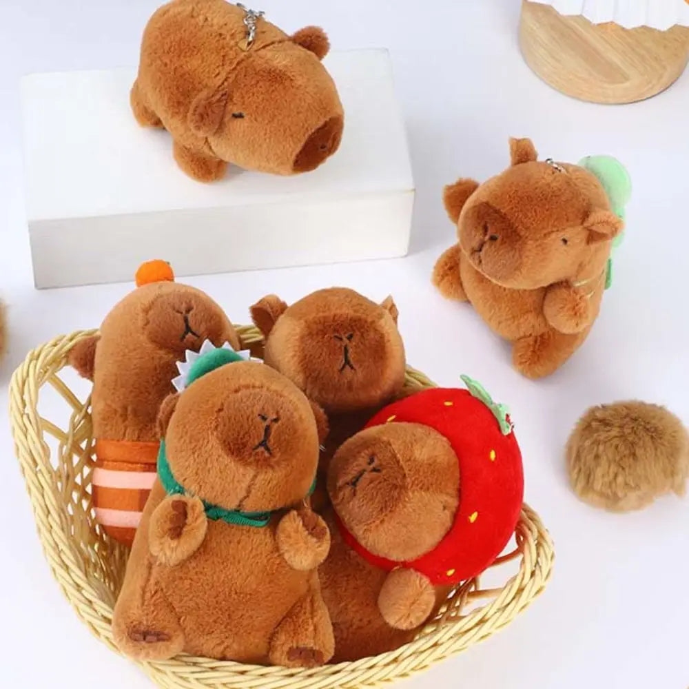 Cute Capybara Plush Keychain - Turtle | Adorbs Plushies