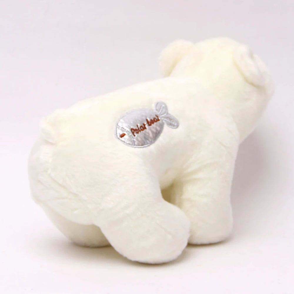 Polar Bear Plushie with Fish Embroidery | Adorbs Plushies