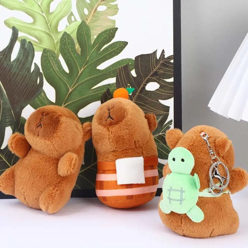 Cute Capybara Plush Keychain - Turtle | Adorbs Plushies