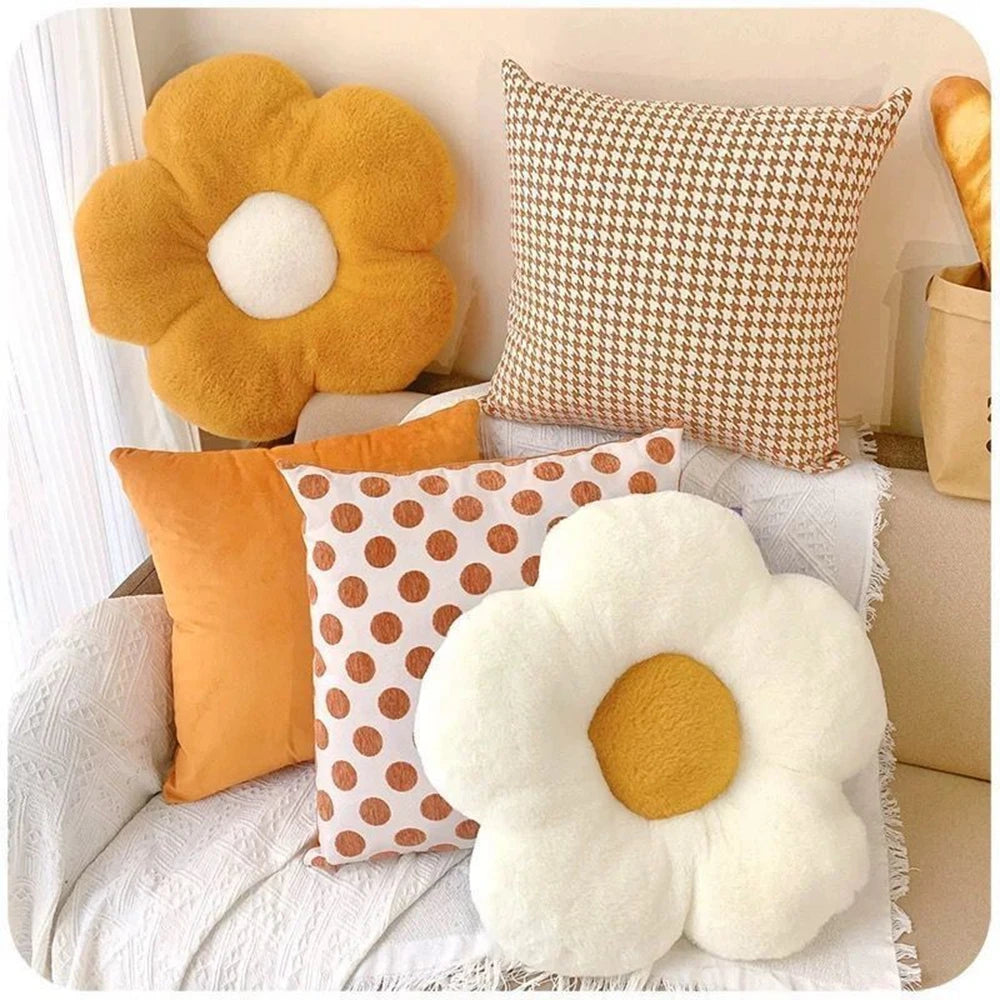 Sunflower Plush Cushion | Soft Stuffed Sofa Pillow for Kids | Adorbs Plushies