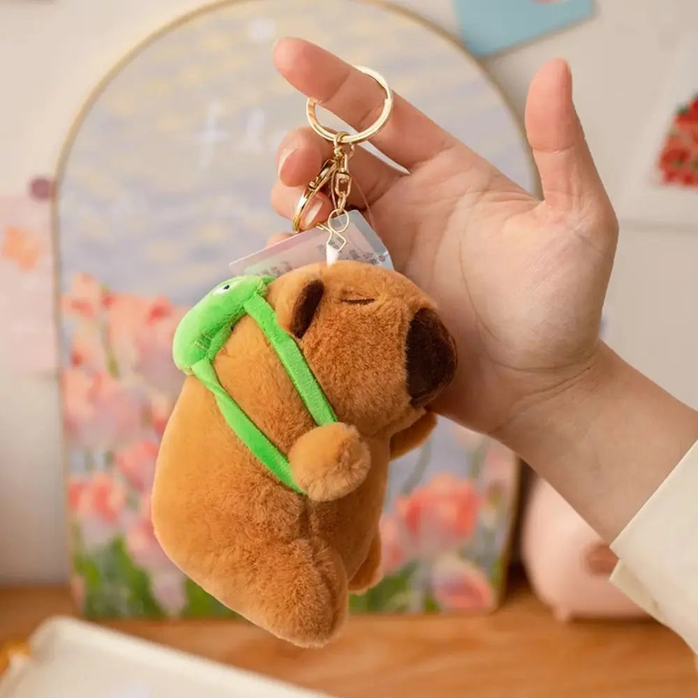 Capybara Plush Keychain with Turtle Backpack - Cute Stuffed Animal | Adorbs Plushies