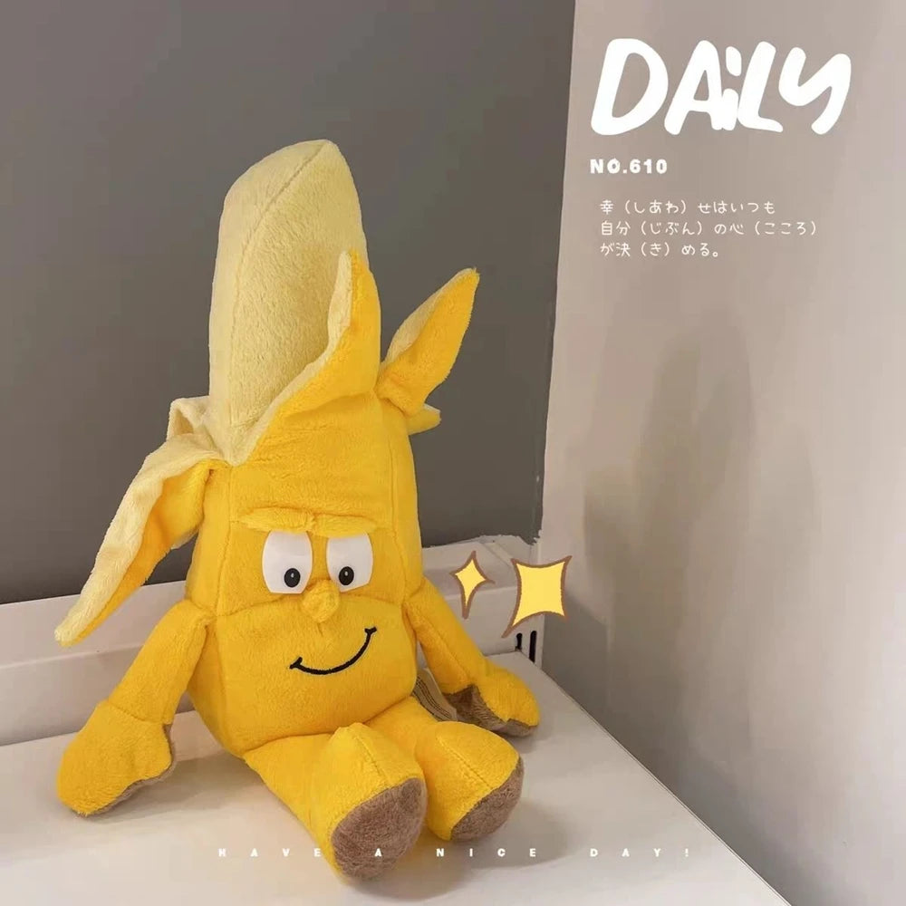 Banana Strawberry Plush Toy | Creative 'Ugly Cute' Stuffed Animal for Instagram | Adorbs Plushies