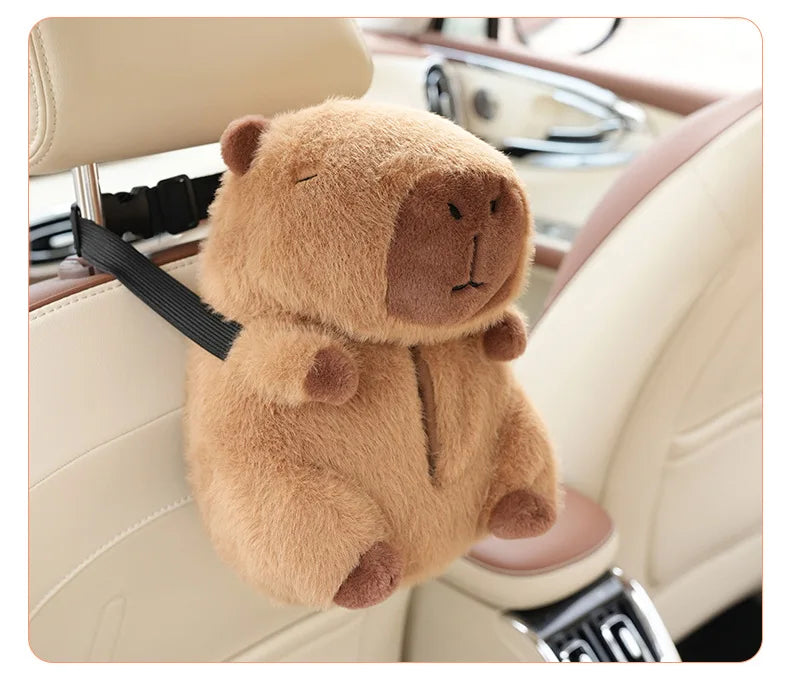 Capybara Plush Car Tissue Box Holder | Adorbs Plushies