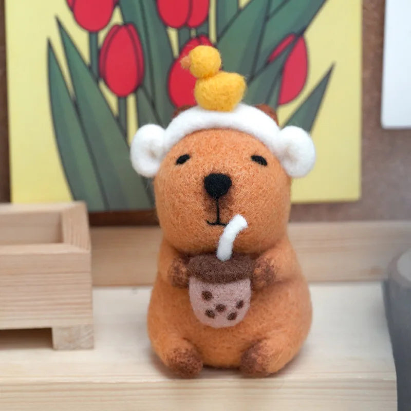 Cute Capybara with Milk Tea Plushie | Adorbs Plushies