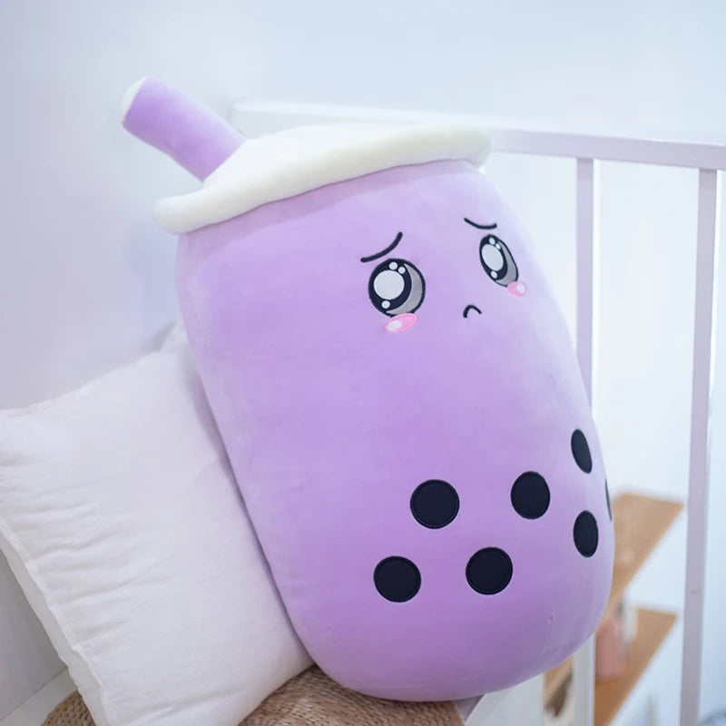 Boba Milk Tea Cartoon Plushie - Cute Strawberry Pillow | Stuffed Animals & Plushies | Adorbs Plushies