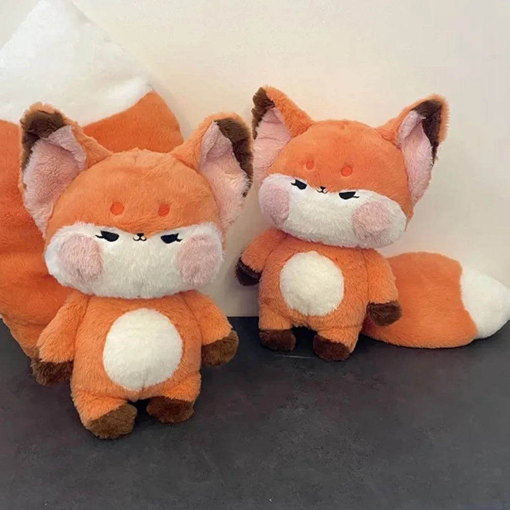 Angry Fox Plush Toy | Cute Stuffed Animal with Oversized Tail | Adorbs Plushies