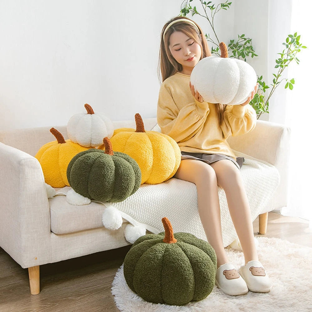 Pumpkin Plush Throw Pillow | Food Stuffed Toy | Adorbs Plushies