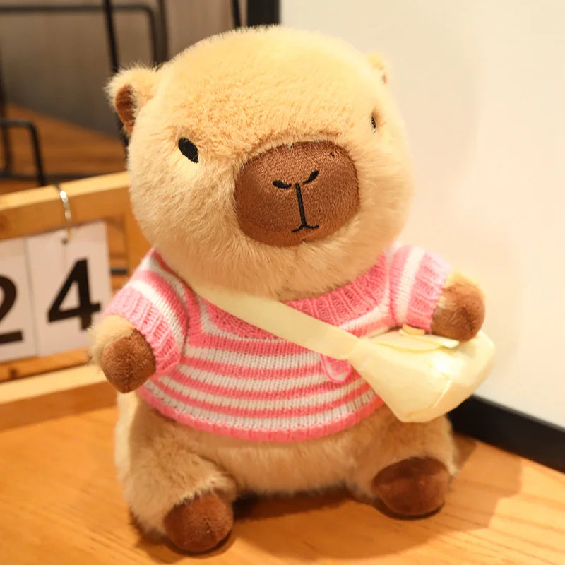 Dress Up Capybara Plush Toy - Sweater Suit Stuffed Doll