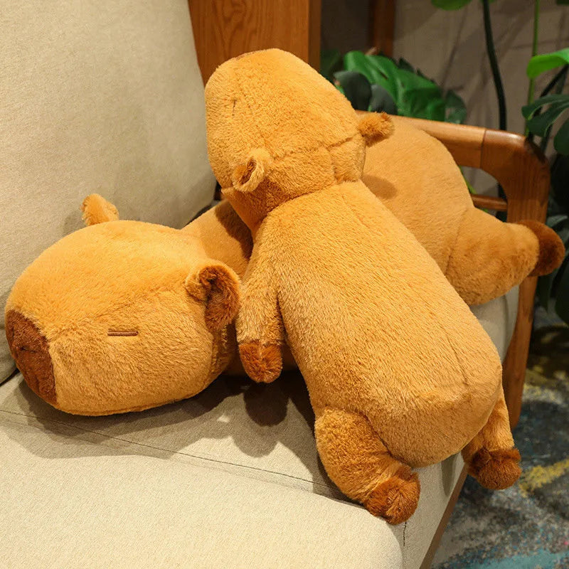 Lying & Sleeping Capybara Plush Pillow | Adorbs Plushies