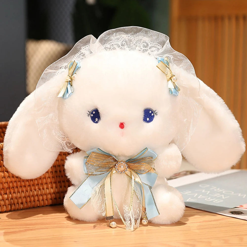 Kawaii Lolita Rabbit Plush Toy | Cute Hair Accessories Bow Lace | Adorbs Plushies