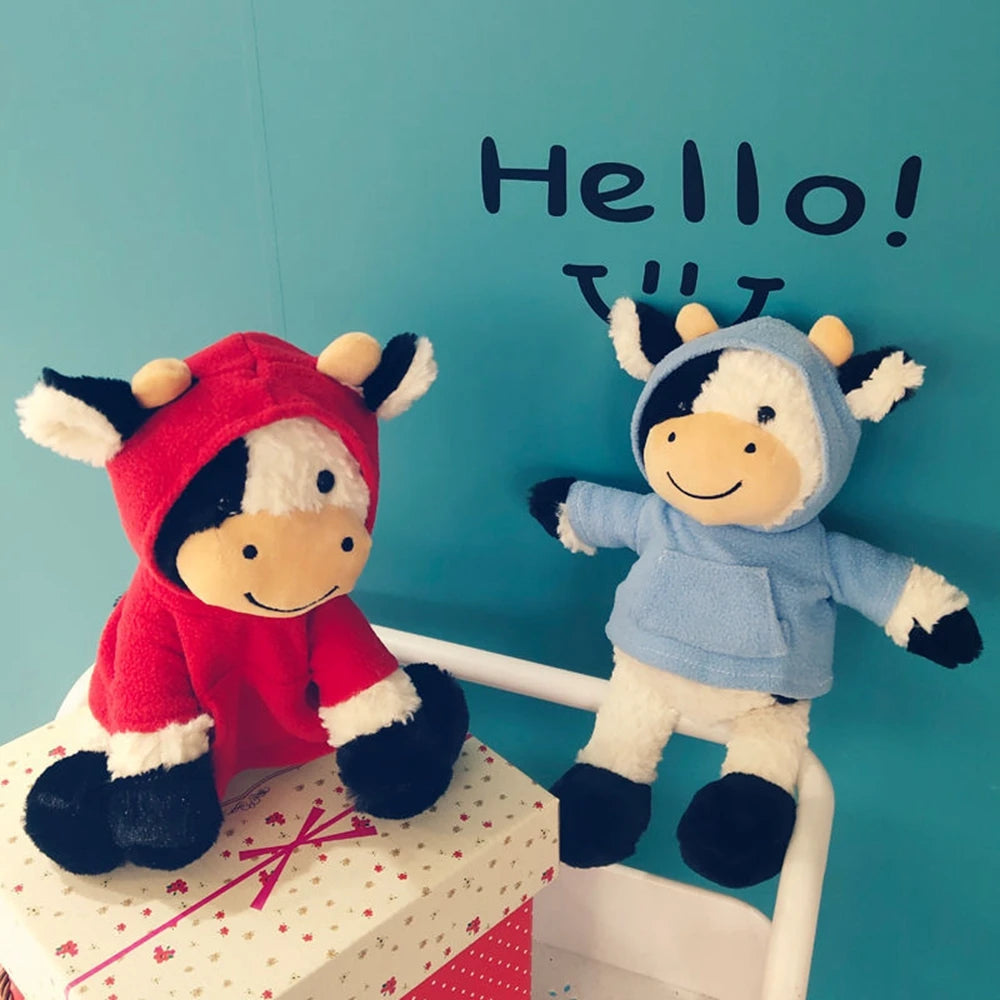 Soft Plushie Cow Toy | Stuffed Animal Milk Cattle Doll for Kids | Adorbs Plushies