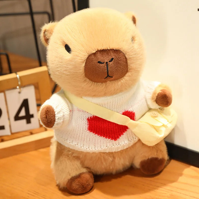 Dress Up Capybara Plush Toy - Sweater Suit Stuffed Doll